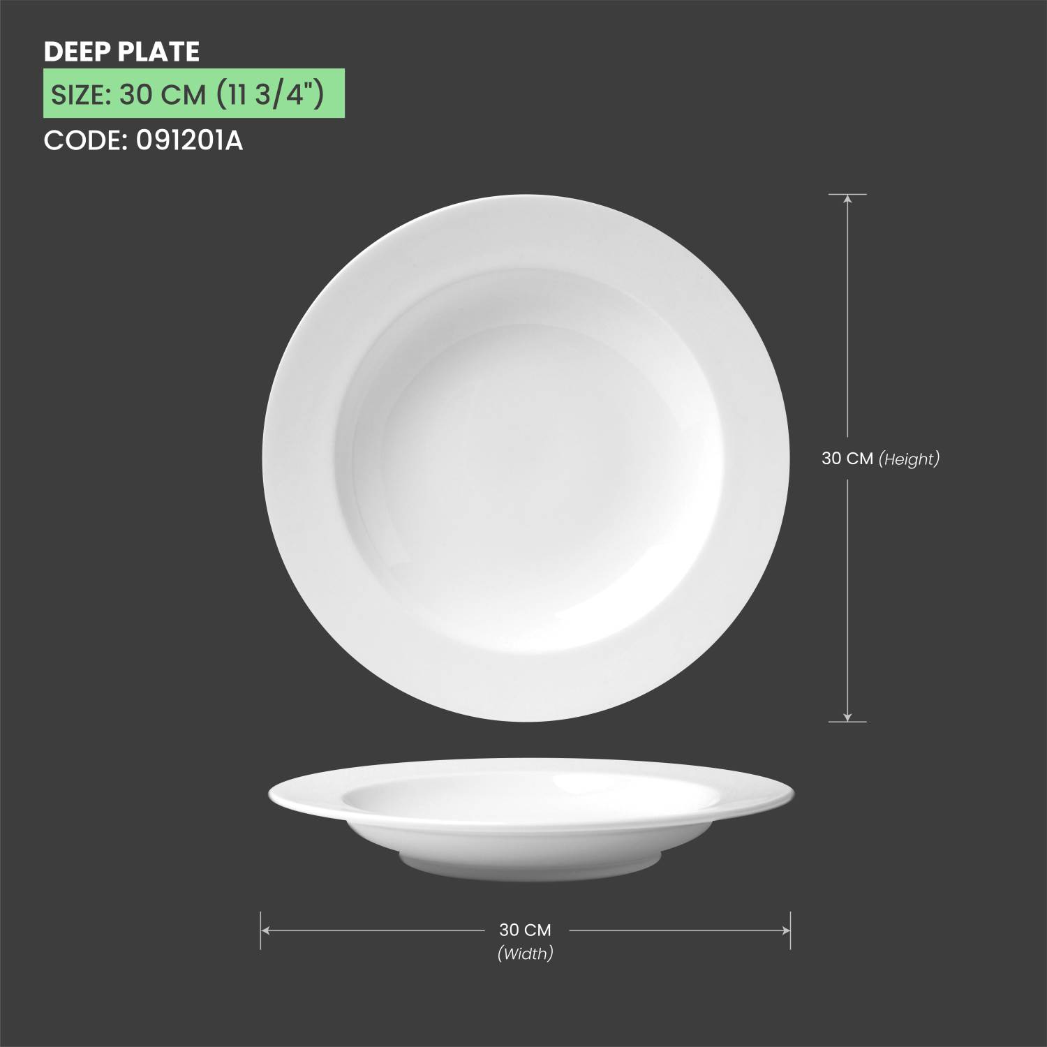 Baralee Simple Plus Deep Plate