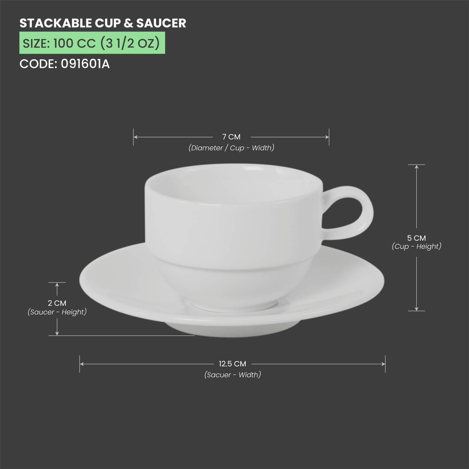 Baralee Simple Plus Stackable Cup 100 Cc (3 1/2 Oz)