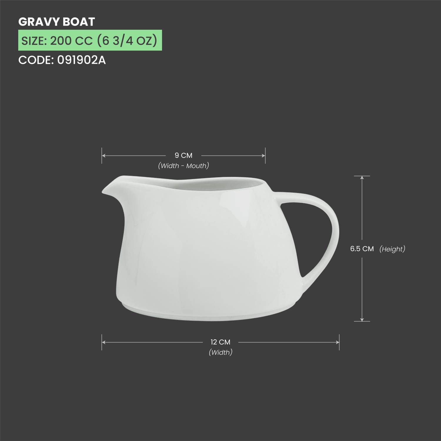 Baralee Simple Plus Gravy Boat 200 Cc (6 3/4 Oz)