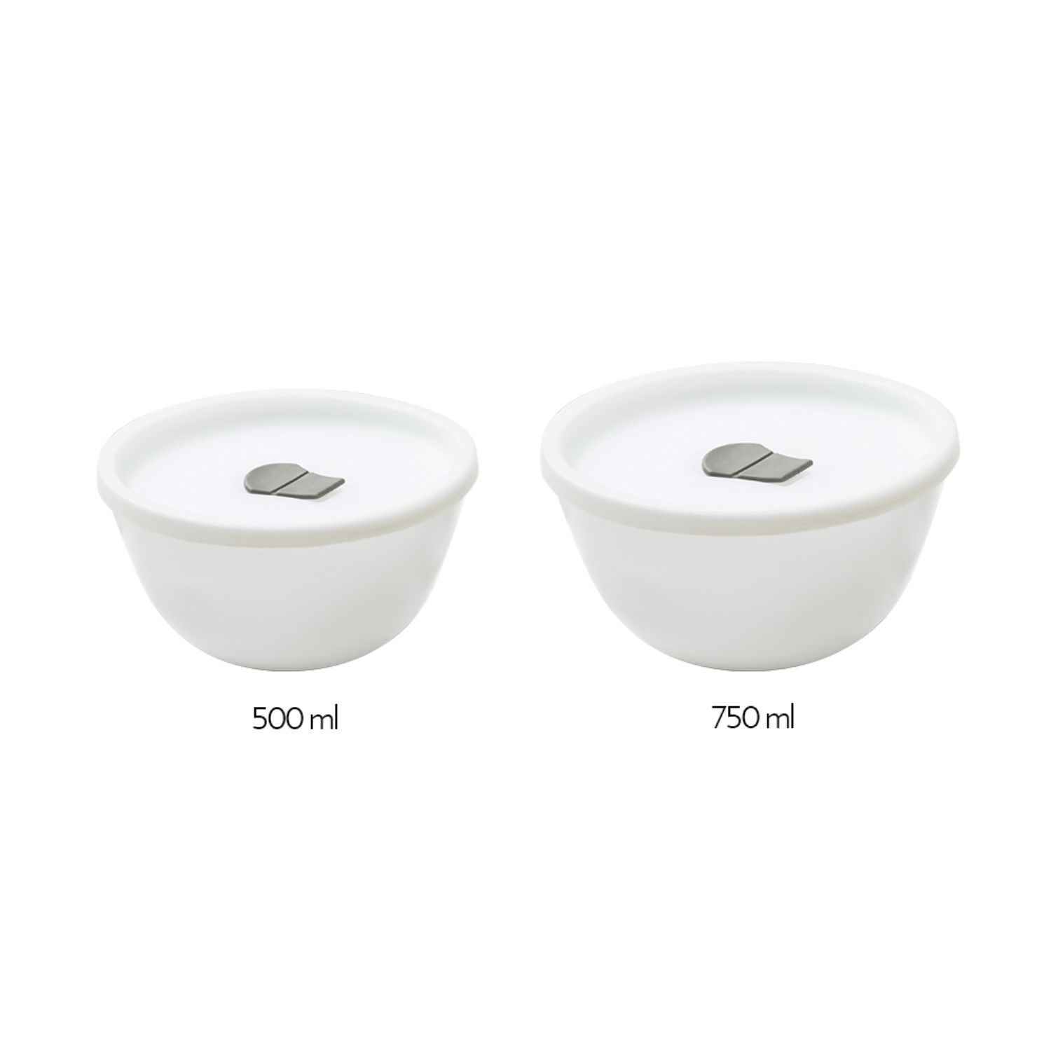 Larah White Opal Serving Bowl Set With Lid Set Of 2