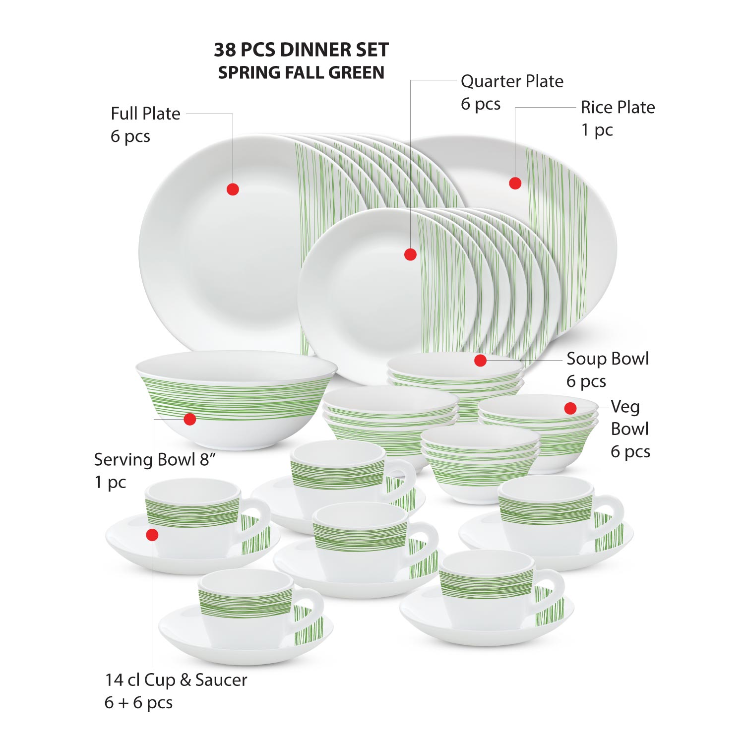 LARAH PLANO OPAL DINNER SET