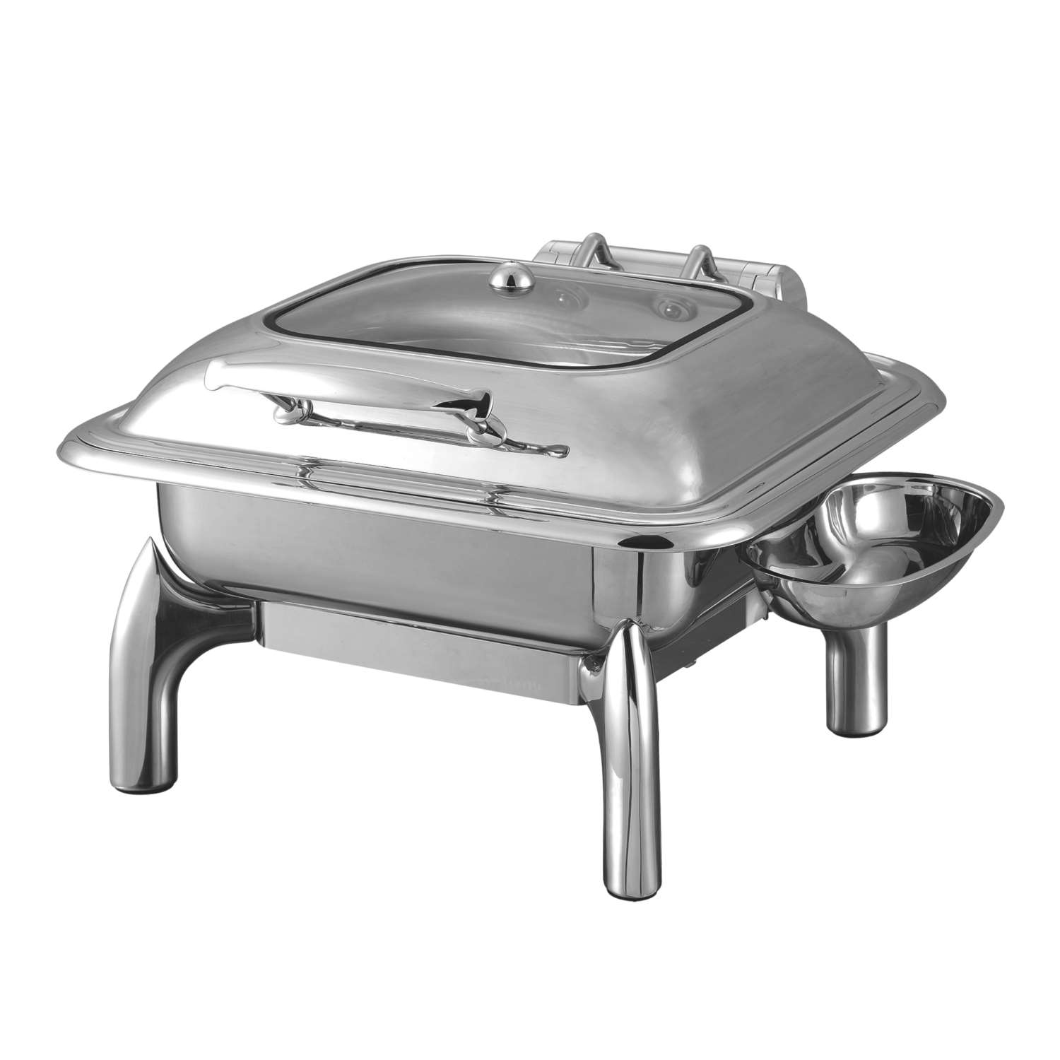 Chefset S/S Square Hydraulic Chafing Dish-steel-6 Liter