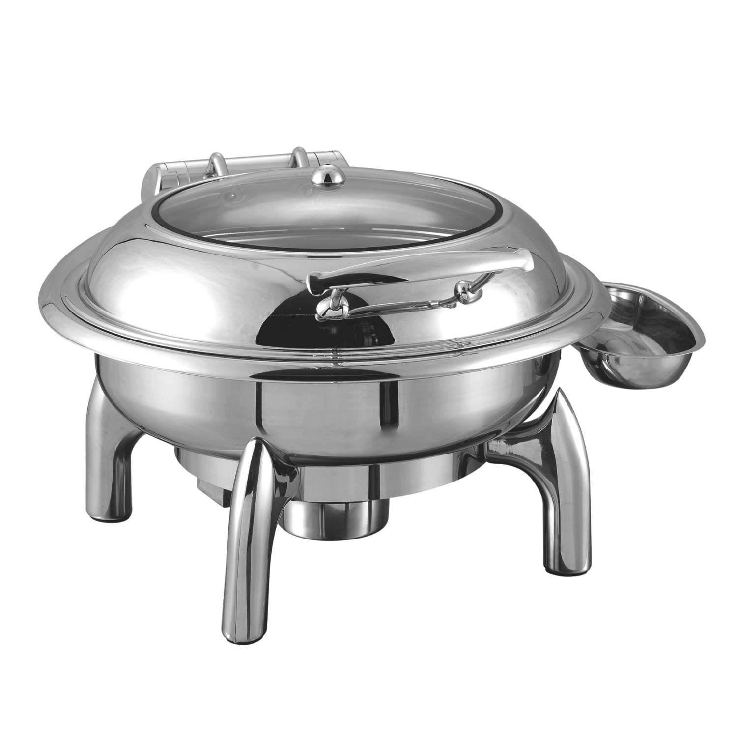 Chefset S/S Round Hydraulic Chafing Dish-steel-6 Liter