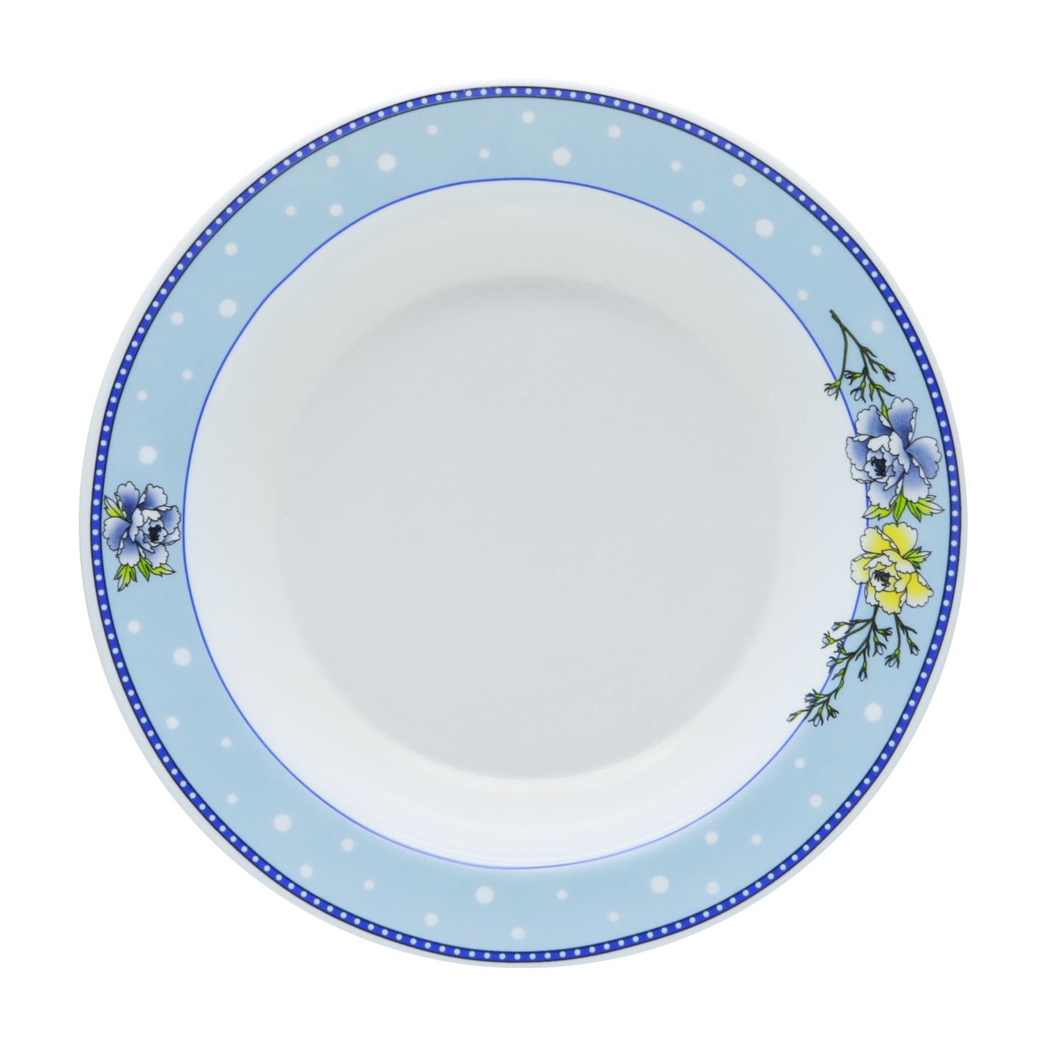 Larah Plano Blue Sapphire Opal Soup Plate 9" (22.5 Cm)