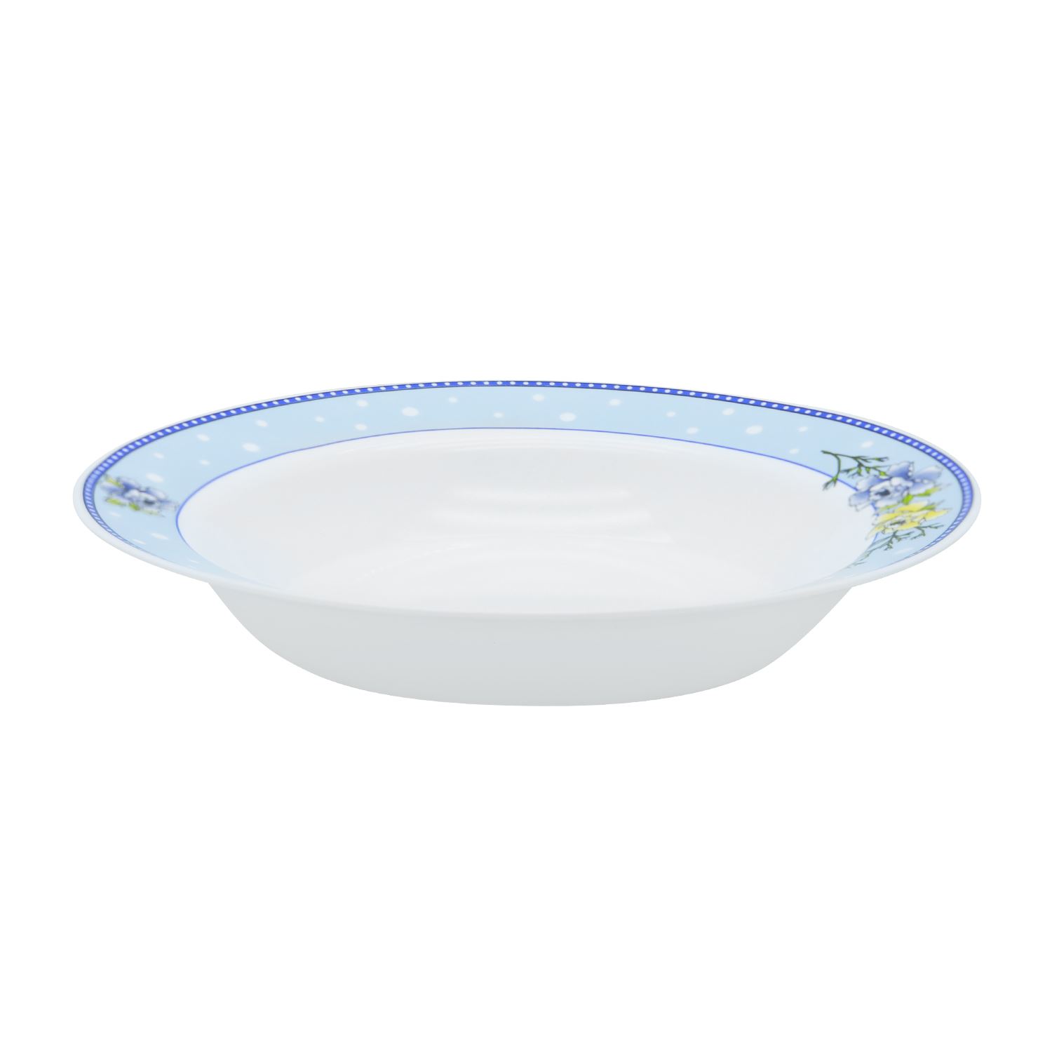 Larah Plano Blue Sapphire Opal Soup Plate 9" (22.5 Cm)