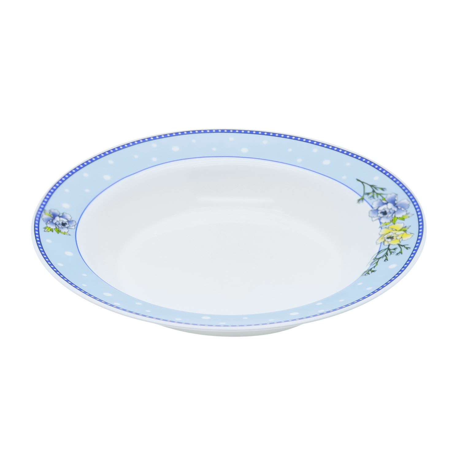 Larah Plano Blue Sapphire Opal Soup Plate 9" (22.5 Cm)