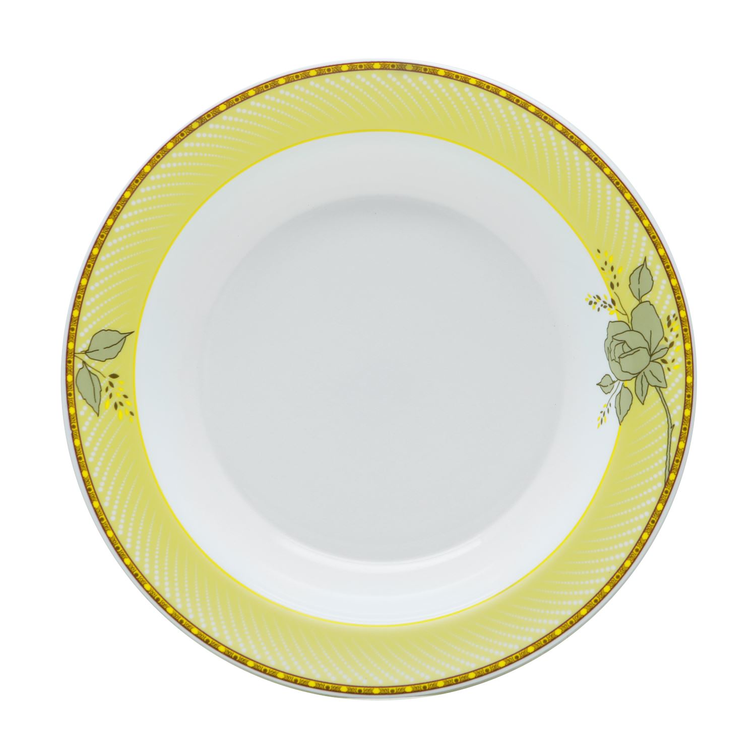 Larah Plano Yellow Sapphire Opal Soup Plate 9" (22.5 Cm)