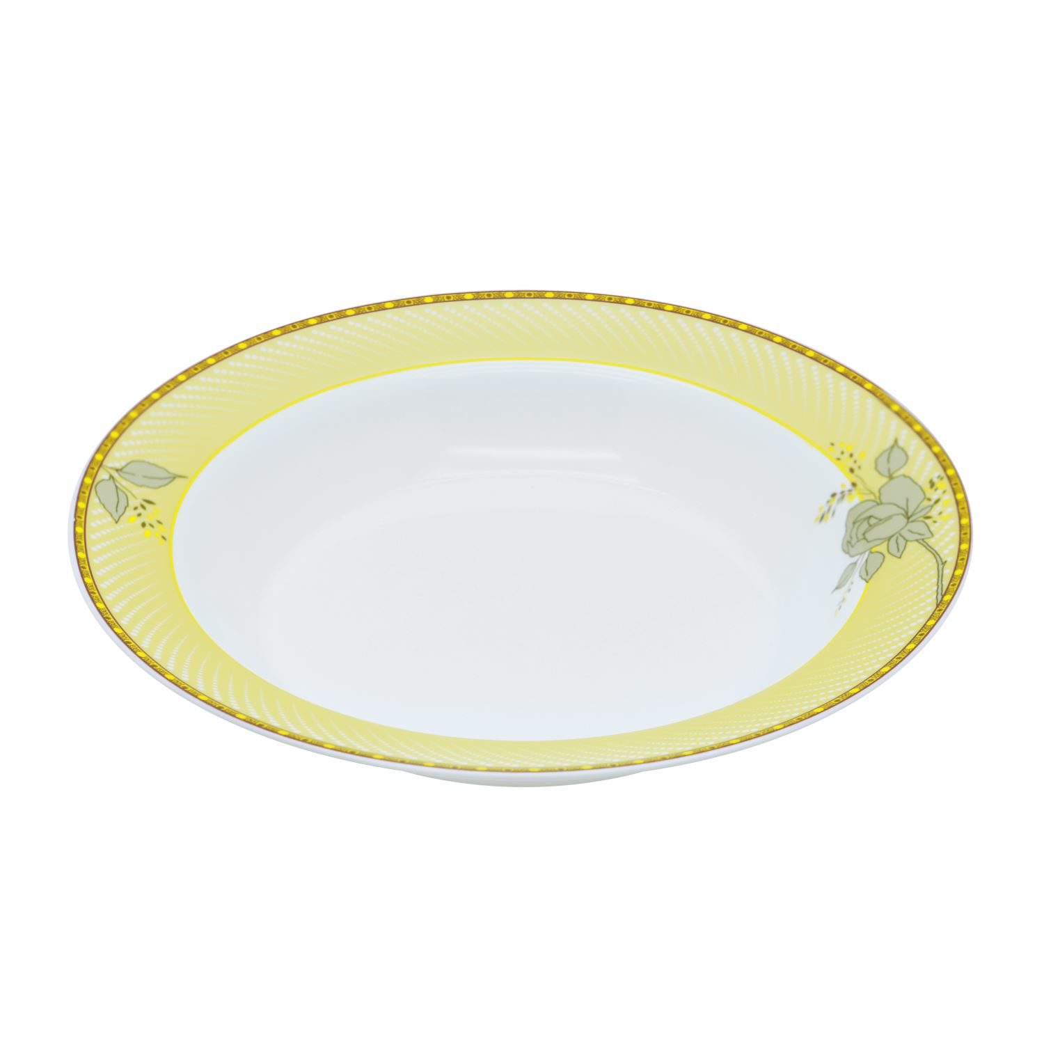 Larah Plano Yellow Sapphire Opal Soup Plate 9" (22.5 Cm)