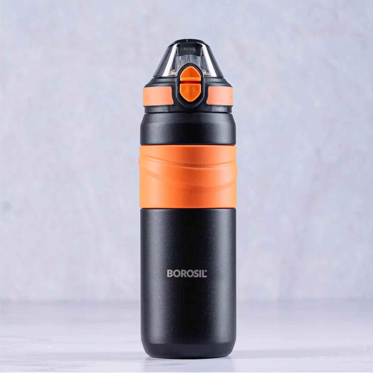 Borosil Hydra Adventure, Insulated Stainless Steel Bottle, 560 Ml, Black