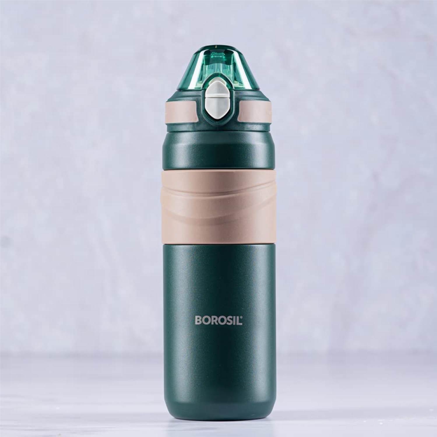 Borosil Hydra Adventure, Insulated Stainless Steel Bottle, 560 Ml, Green