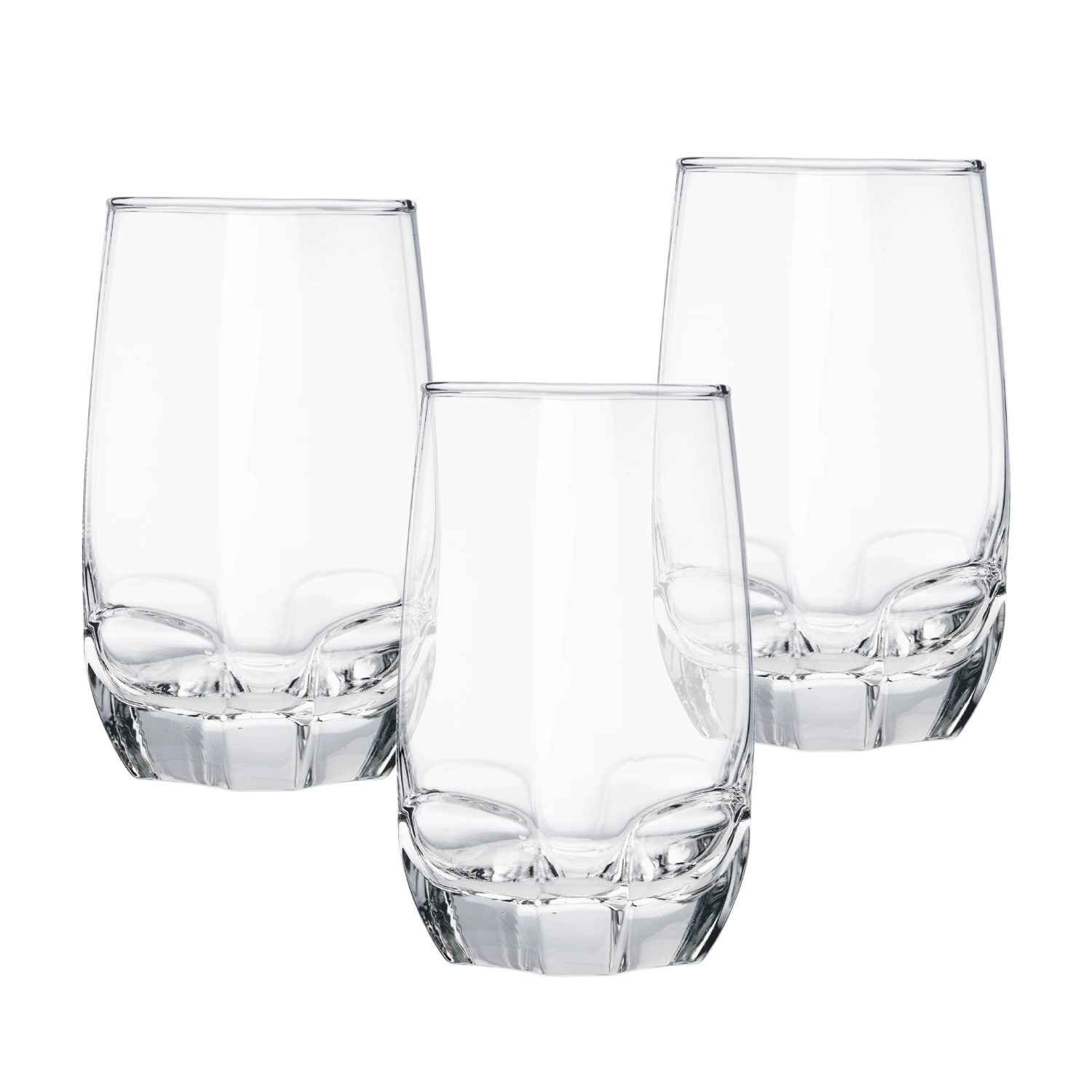 OCEAN CHARISMA HI BALL GLASS 415ML,CLEAR,B1711503, 3 PC SET 