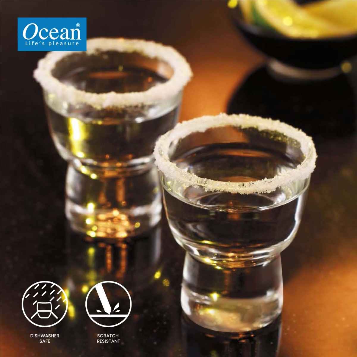 OCEAN HAIKU SAKE SHOT GLASS 6 PC SET 60 ML