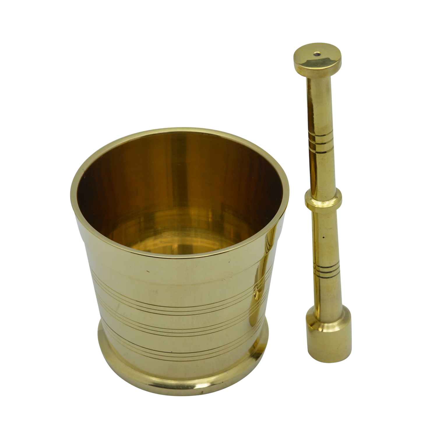 Raj Brass Mortar And Pestle Set