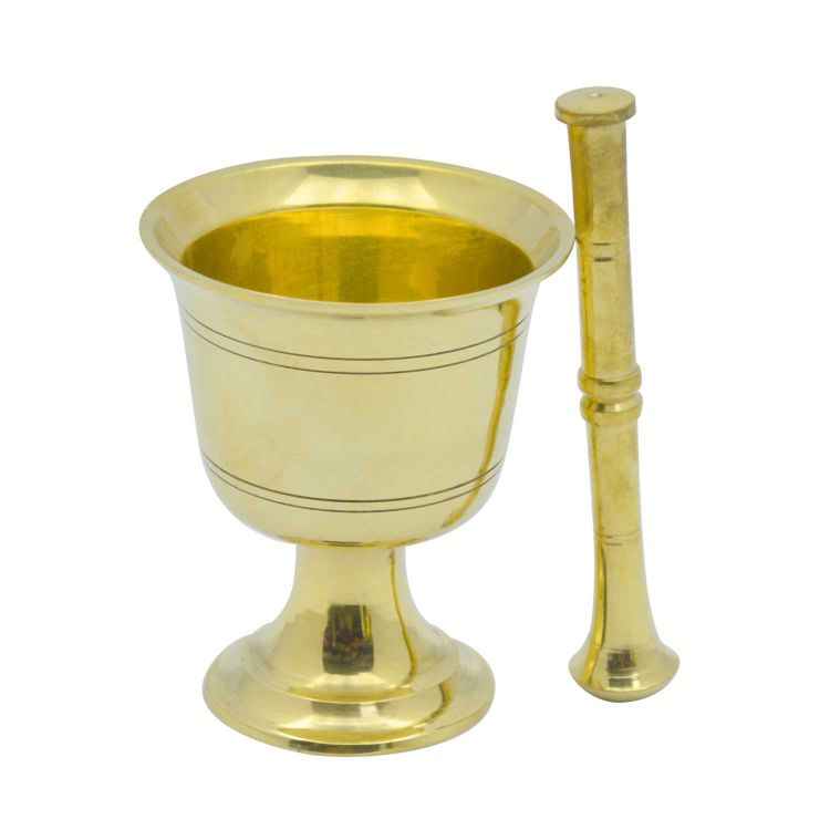 Raj Brass Mortar And Pestle Set