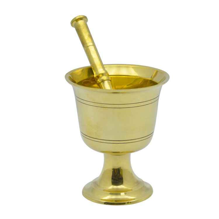 Raj Brass Mortar And Pestle Set