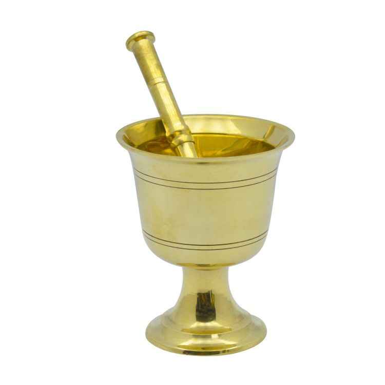 Raj Brass Mortar And Pestle Set