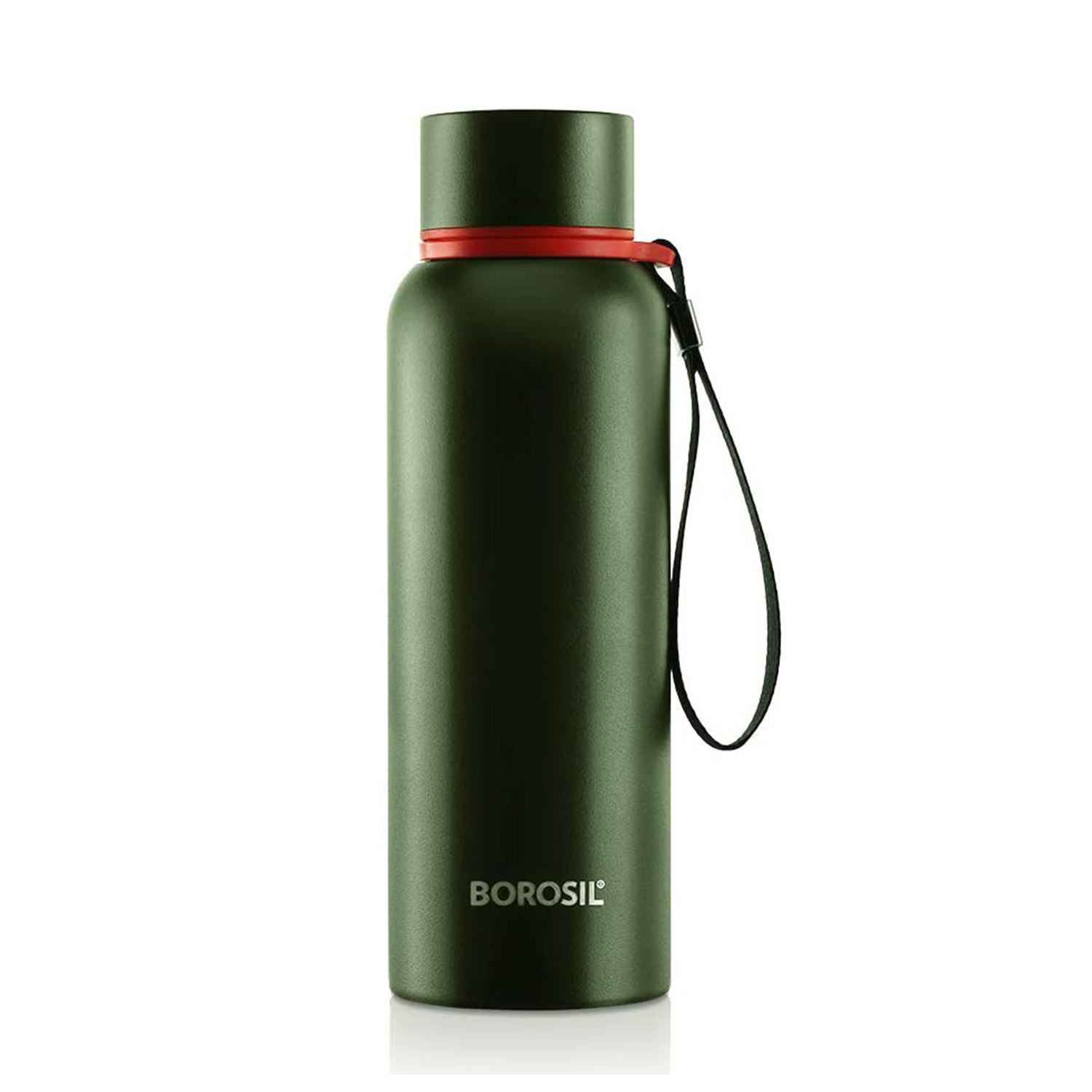 Borosil Vaccum Trek Bottle Green 500Ml