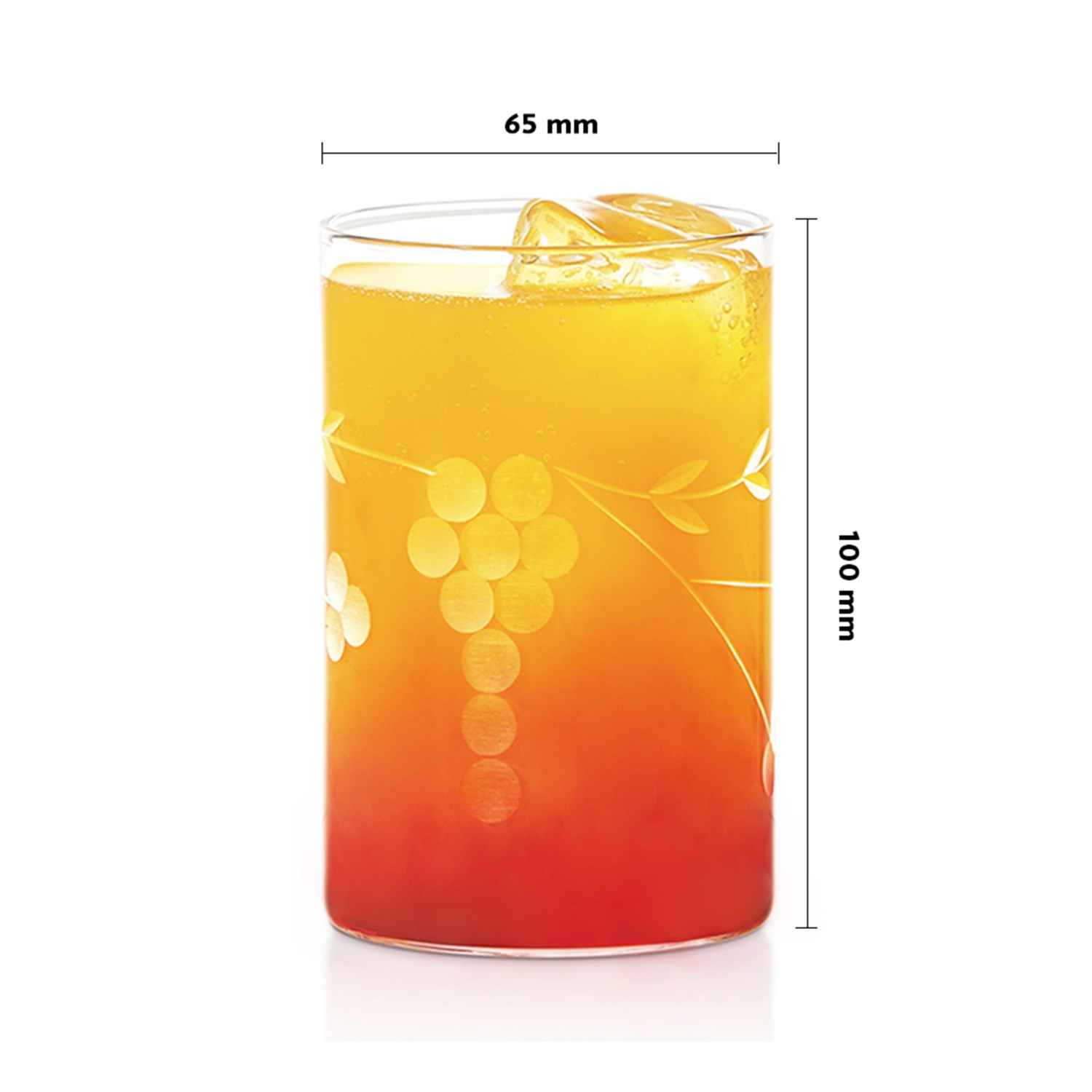 Cut Glass Medium 295 Ml Set Of 6