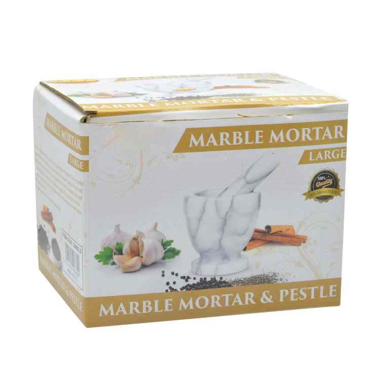 Raj Marble Mortar And Pestle Set