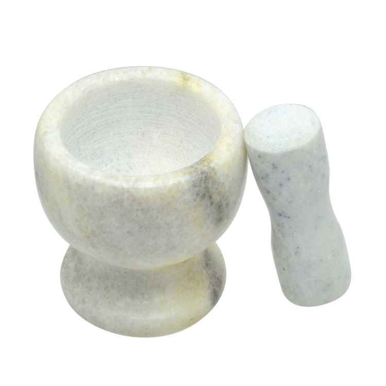 Raj Marble Mortar And Pestle Set