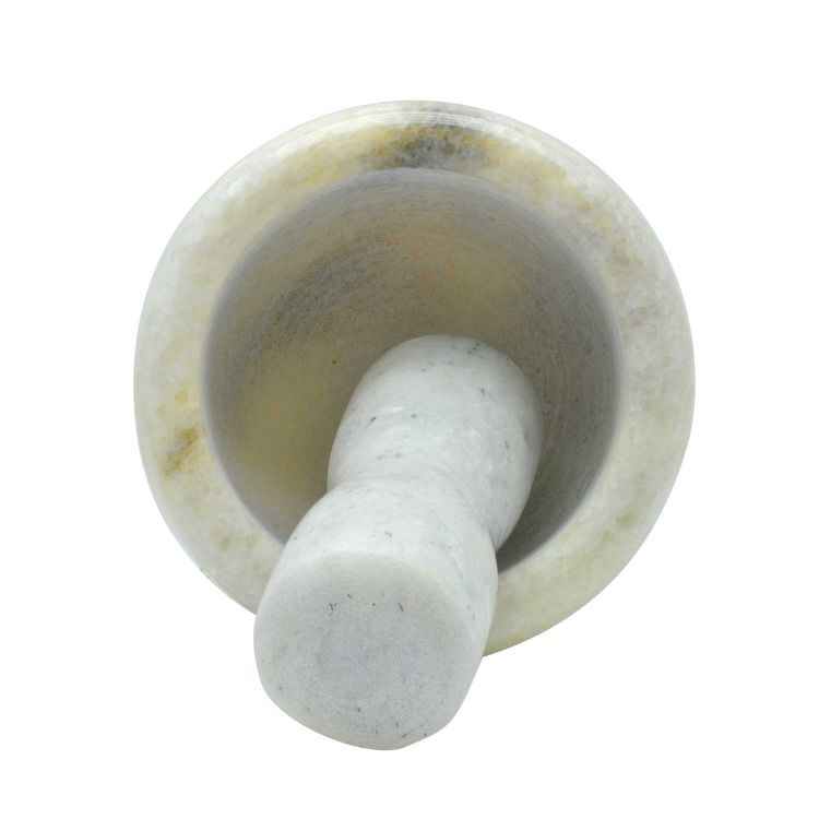 Raj Marble Mortar And Pestle Set