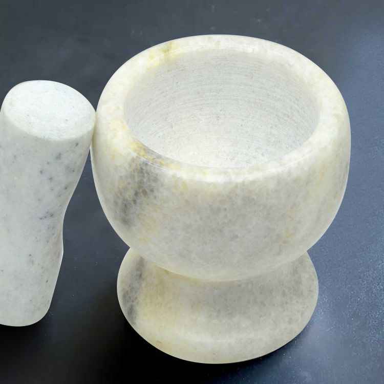 Raj Marble Mortar And Pestle Set