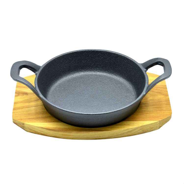 Kitchen Master Mini Round Sizzler Tray Double Handle