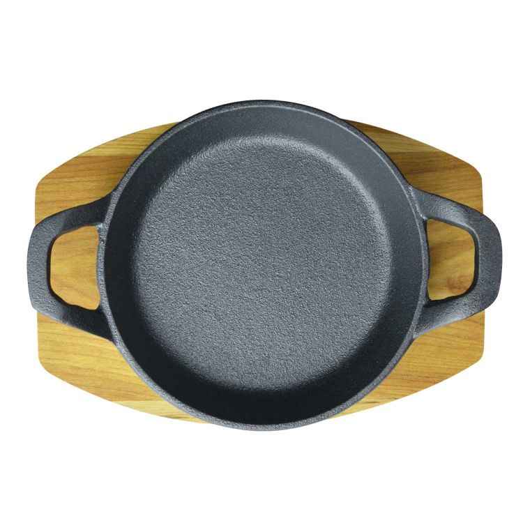 Kitchen Master Mini Round Sizzler Tray Double Handle