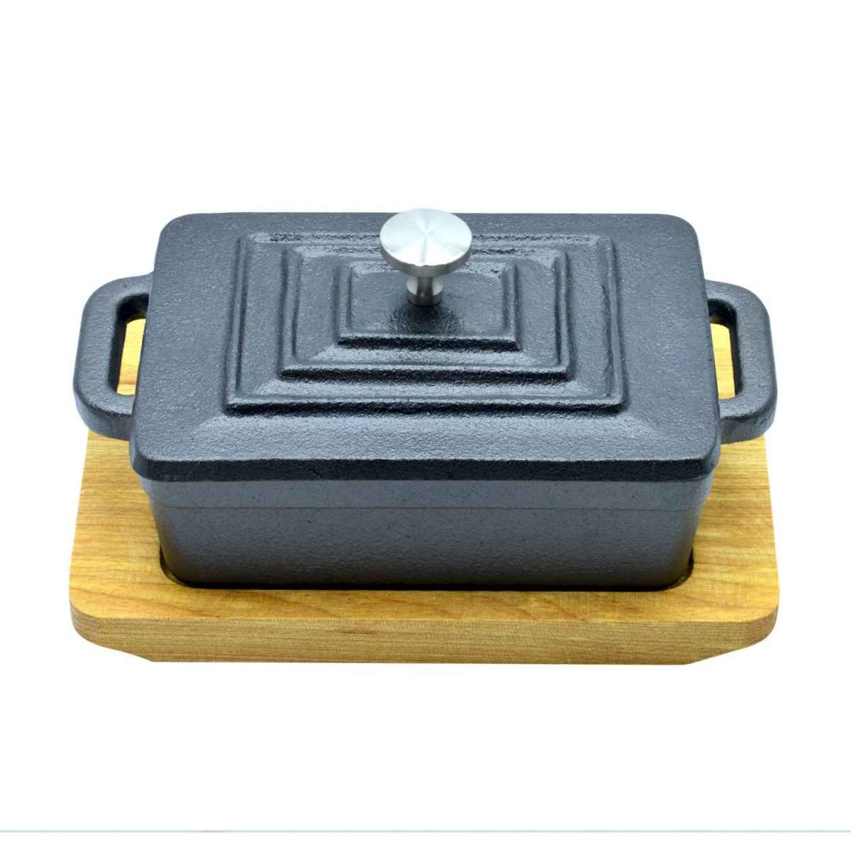 Kitchen Master Cast Iron Rectangle Casserole With Lid