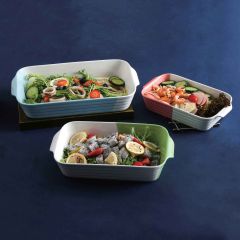 3 Pc Bakeware Set Rectangular With Double Handles