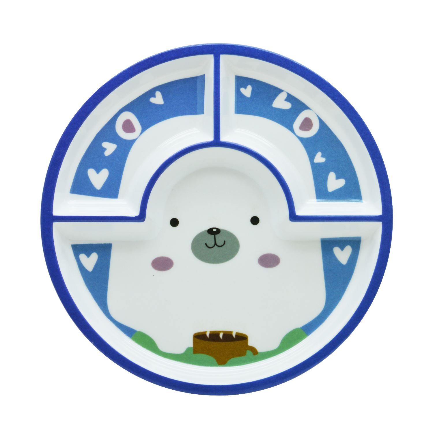 Dinewell Kids Round Plate Panda 10"