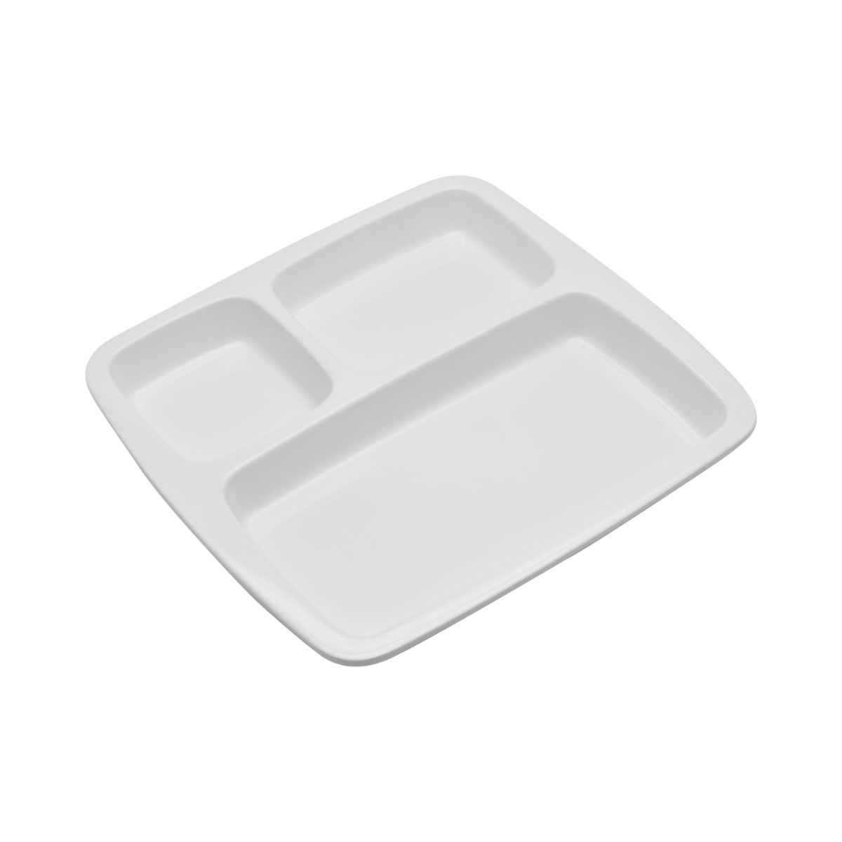 Dinewell Melamine 3 Partition Tray White