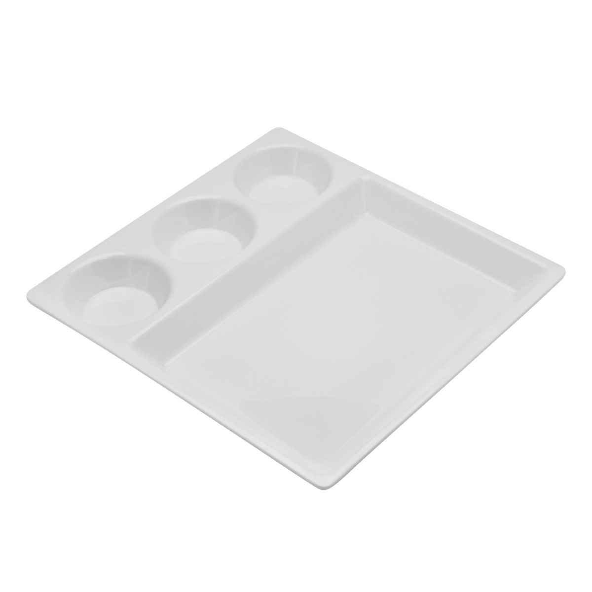 Dinewell Melamine 4 Partition Tray White