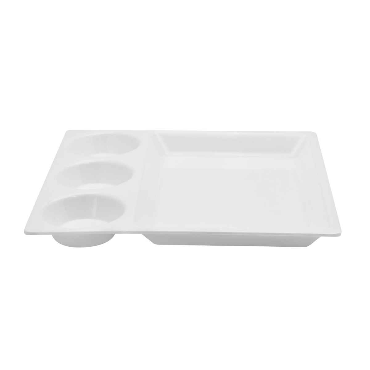 Dinewell Melamine 4 Partition Tray White