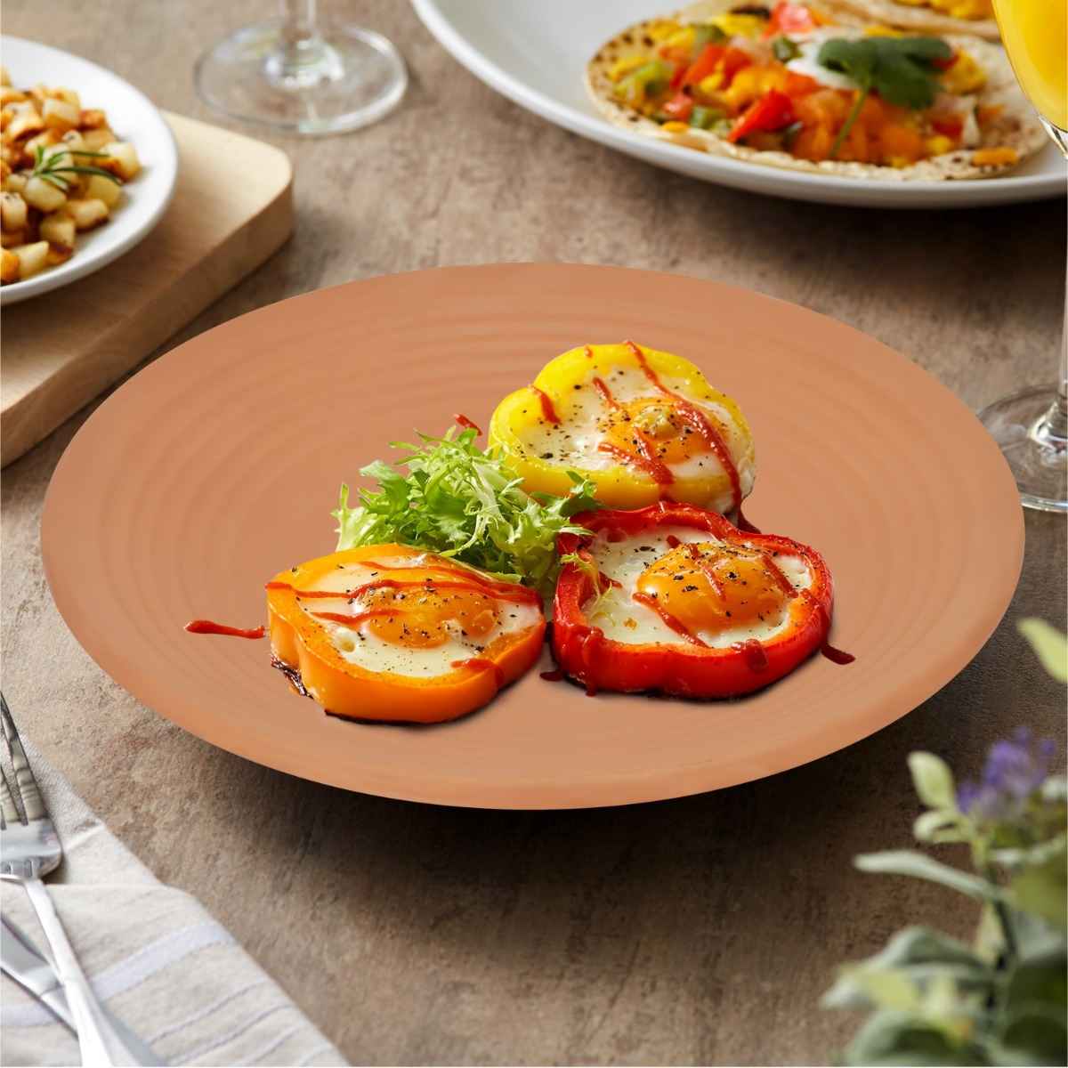 Dinewell Melamine Terracota Salad Plate