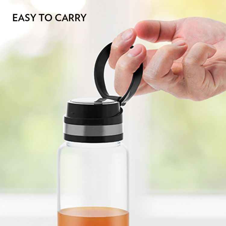 Borosil Easygo Glass Bottle Stainless Steel Lid -1 Liter