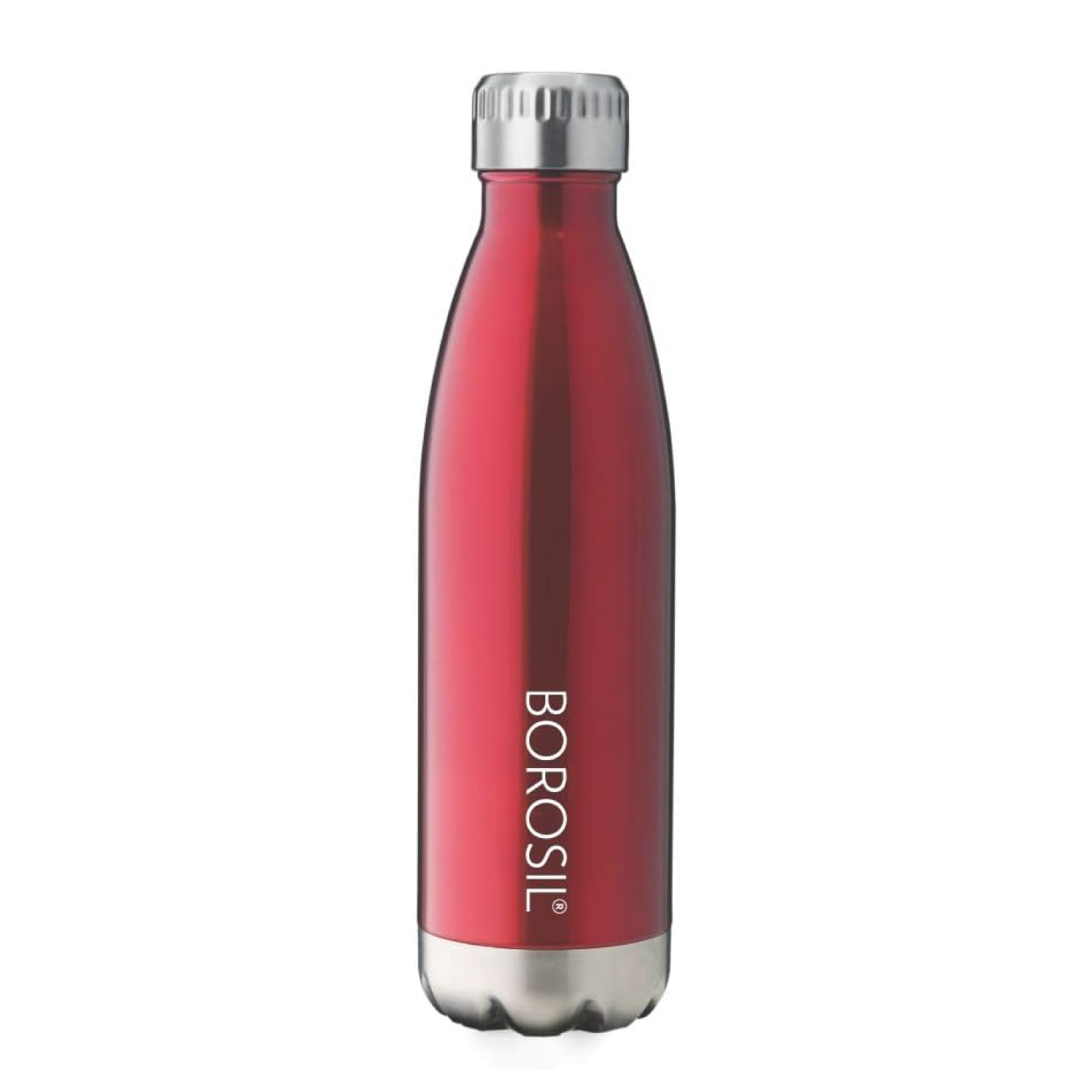 Borosil Vacuum Bolt Bottle Red - 500 ML