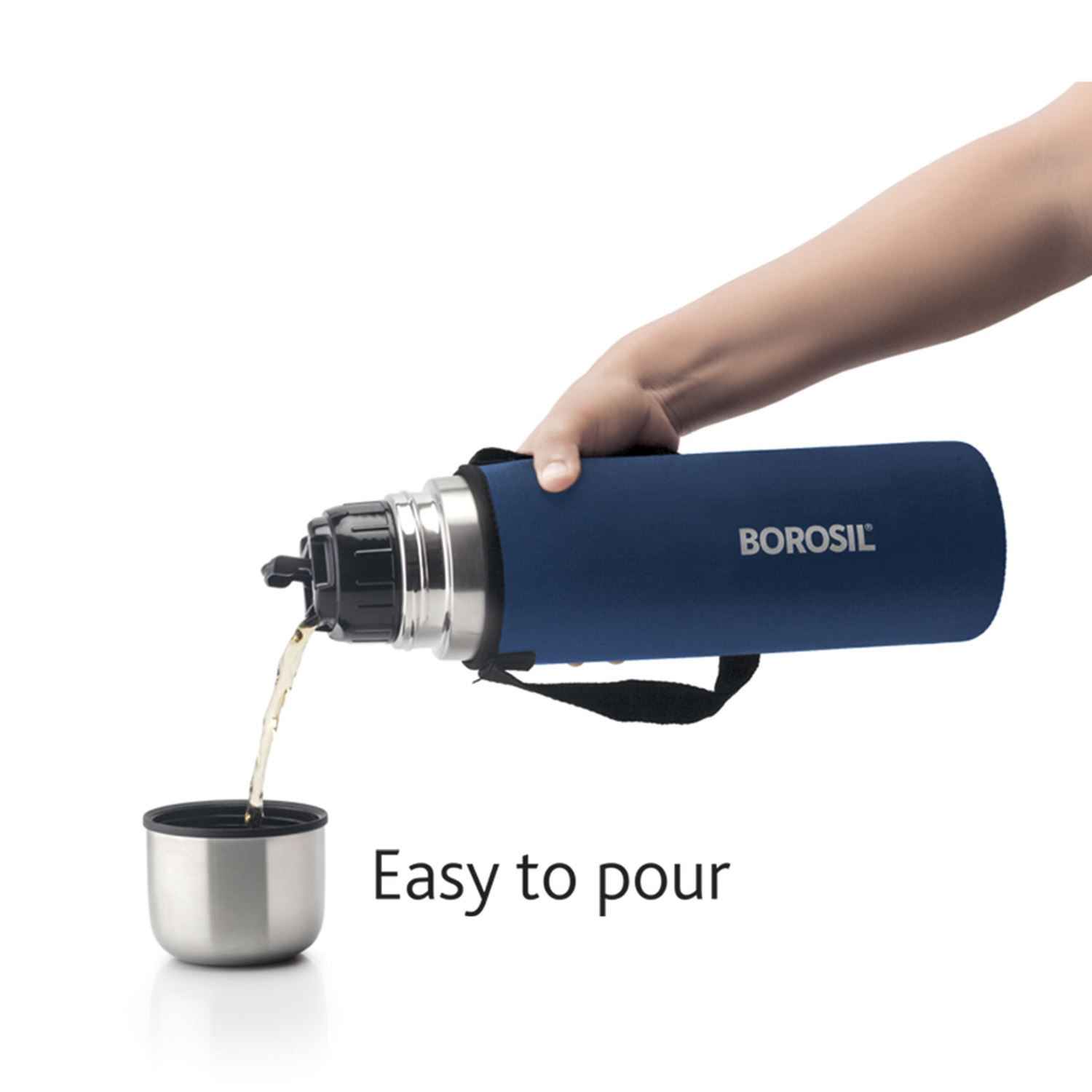 Borosil Vaccum Thermo Flask Blue