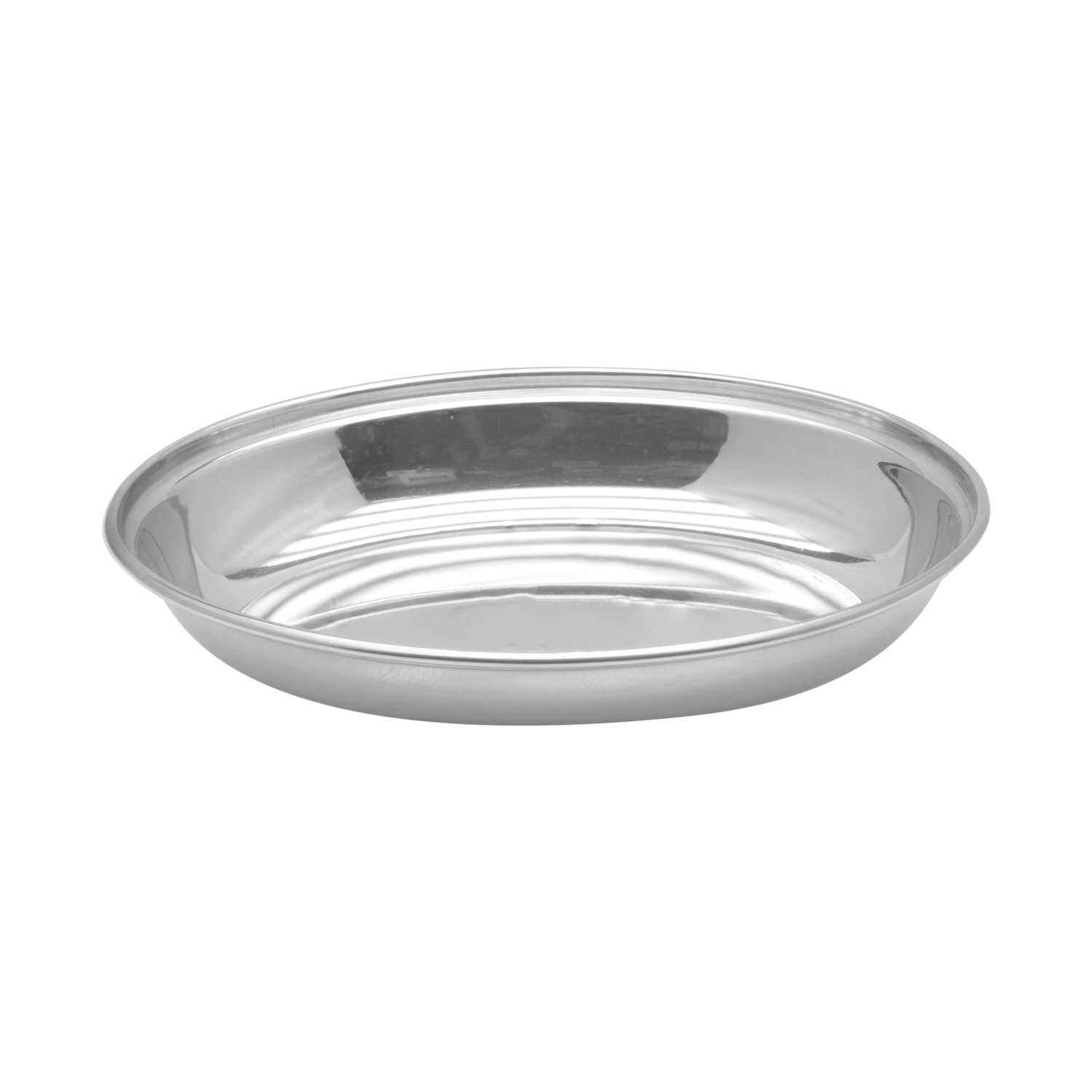 Raj Steel Oval Deep Plate