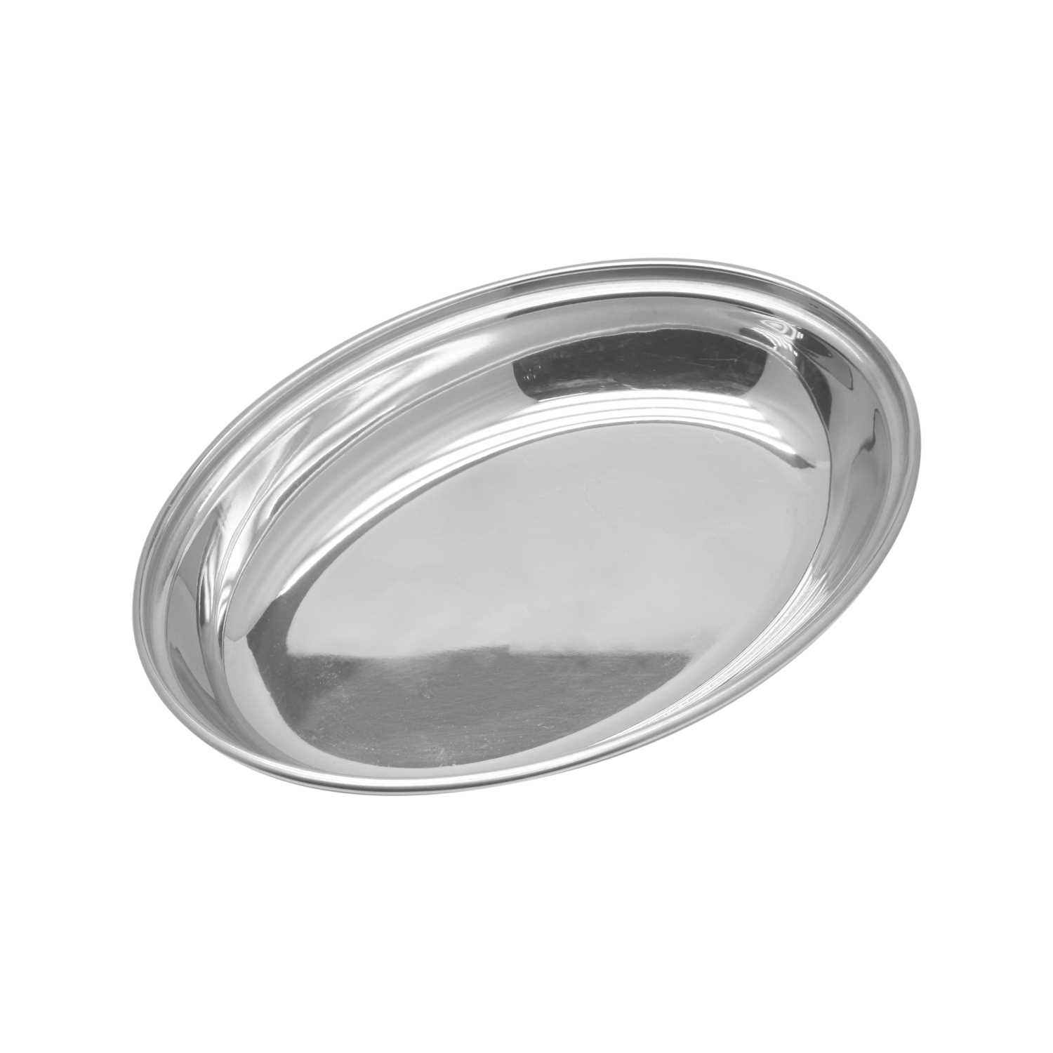 Raj Steel Oval Deep Plate