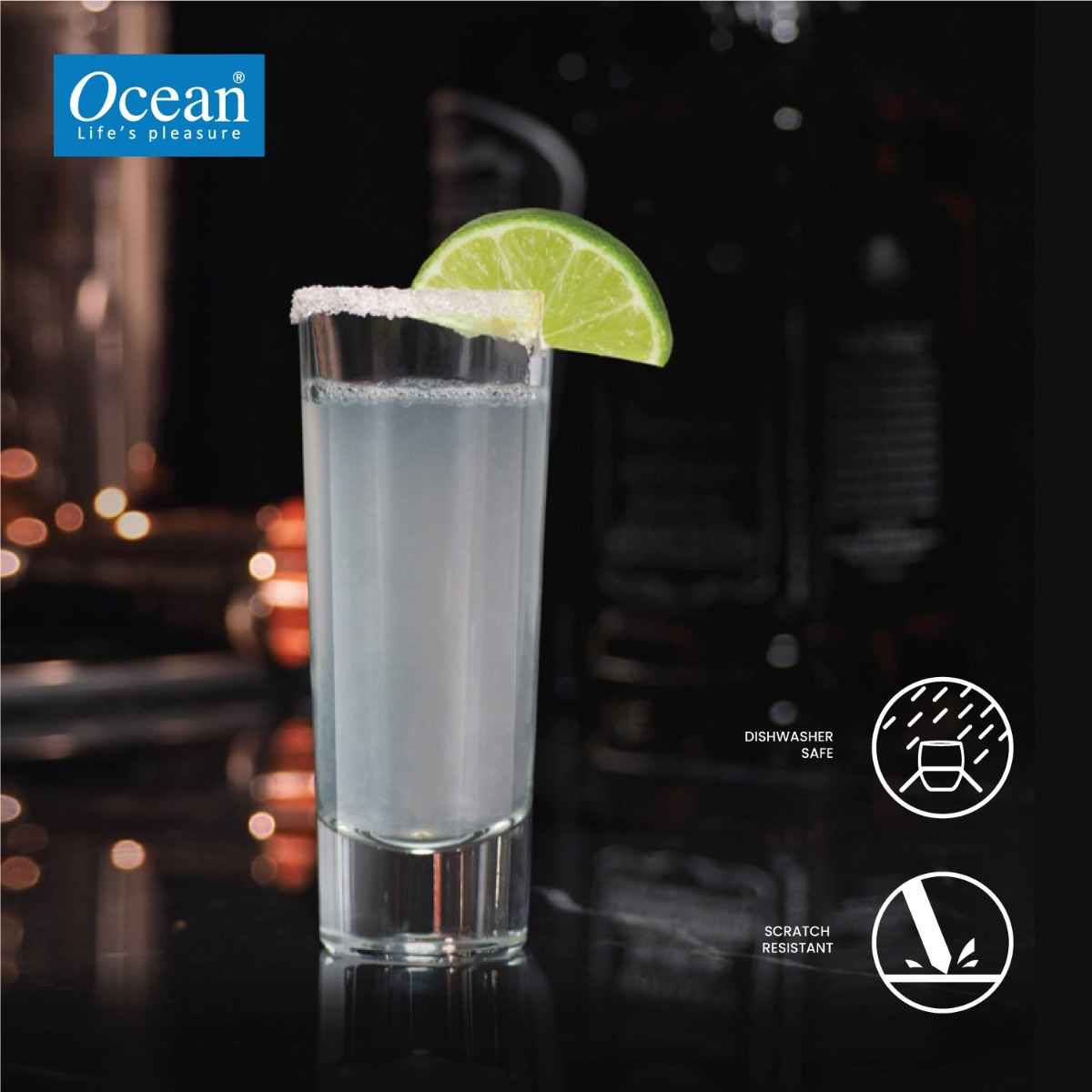 OCEAN SAN MARINO SHOT GLASS 6 PC SET 65 ML