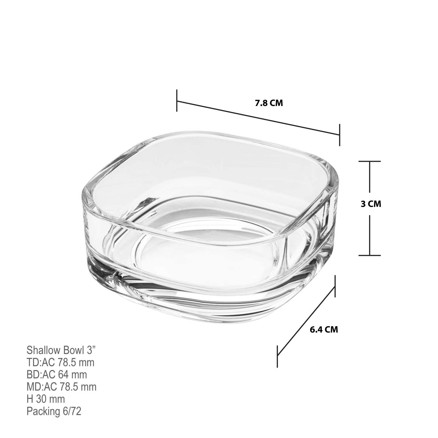 Ocean Verrine Shallow Bowl 3 Inch Set Of 6