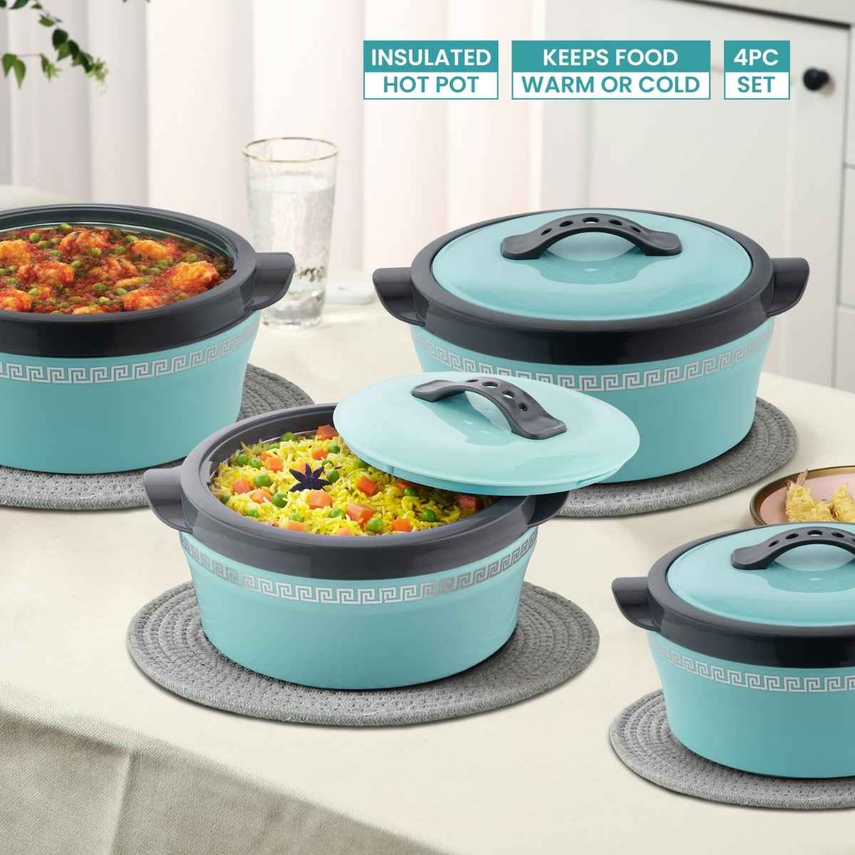 Selvel Plastic Florence Casserole Set (Set Of 4)