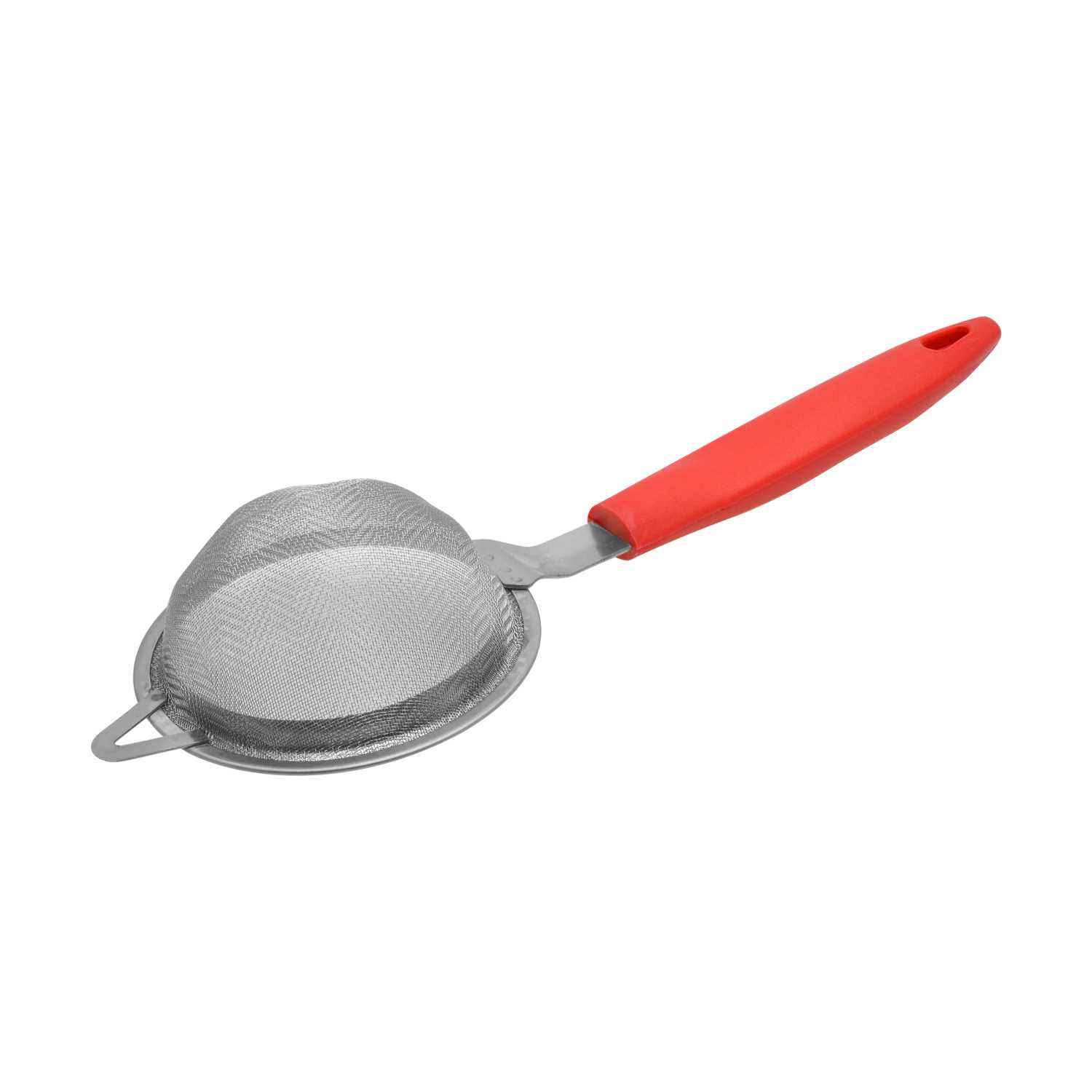 Raj Red Plastic Handle Tea Stainer