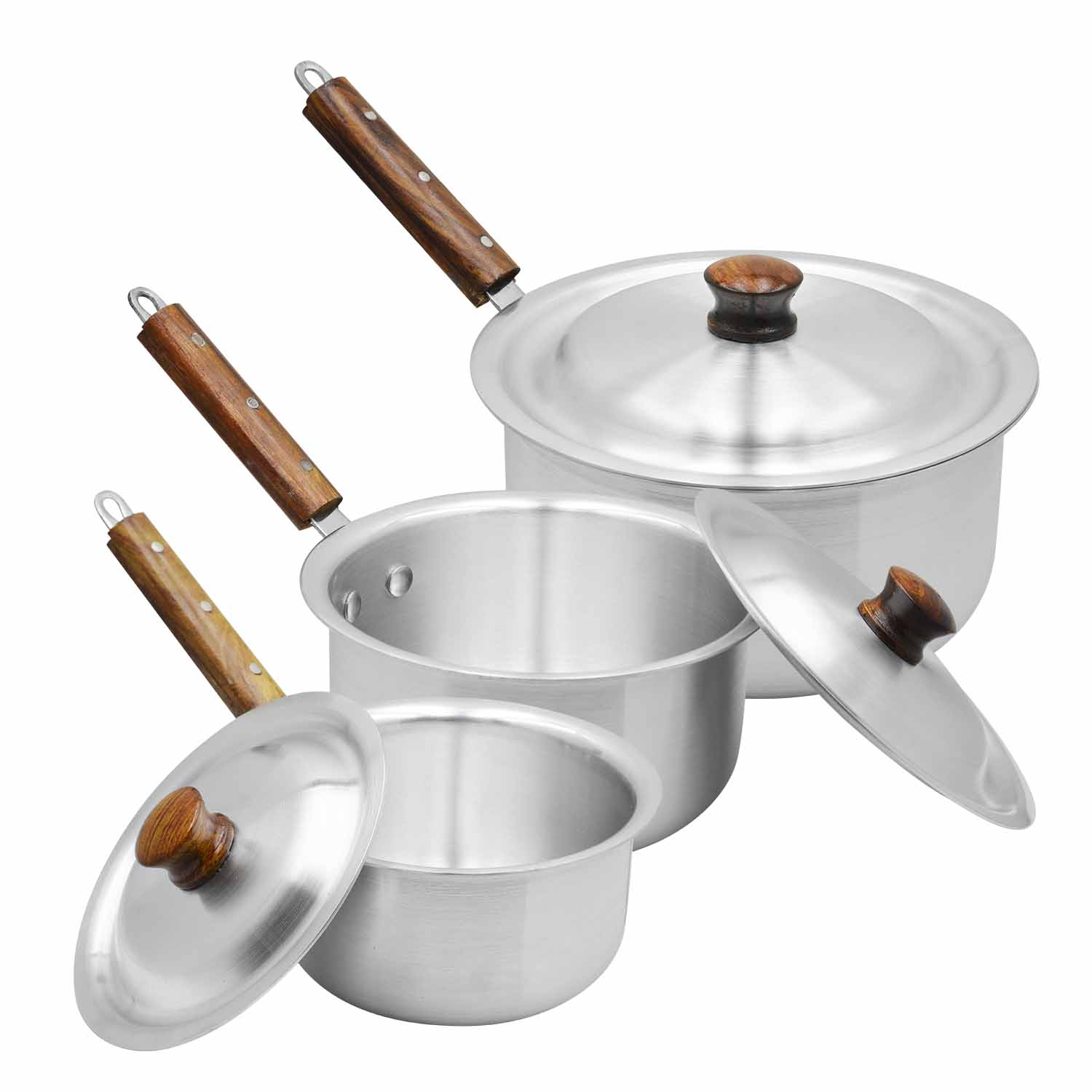 Raj Saucepan 3Pc Set