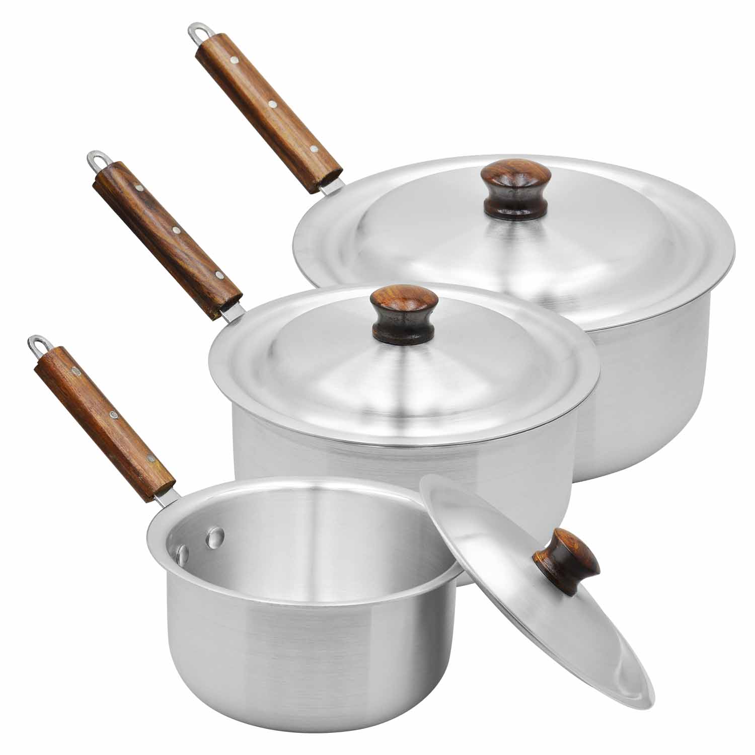 Raj Saucepan 3Pc Set