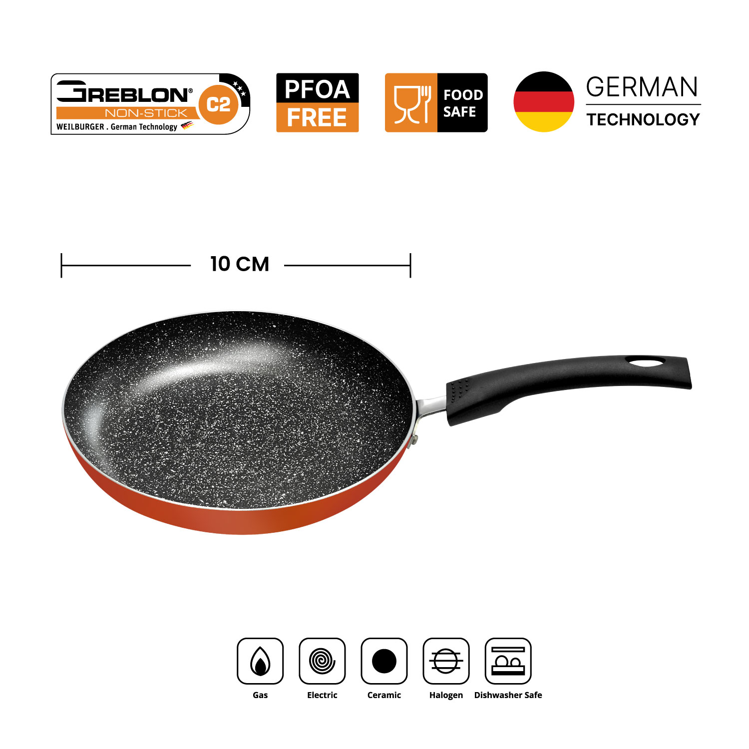 RK Non-Stick Granite Coated Frypan - 10CM