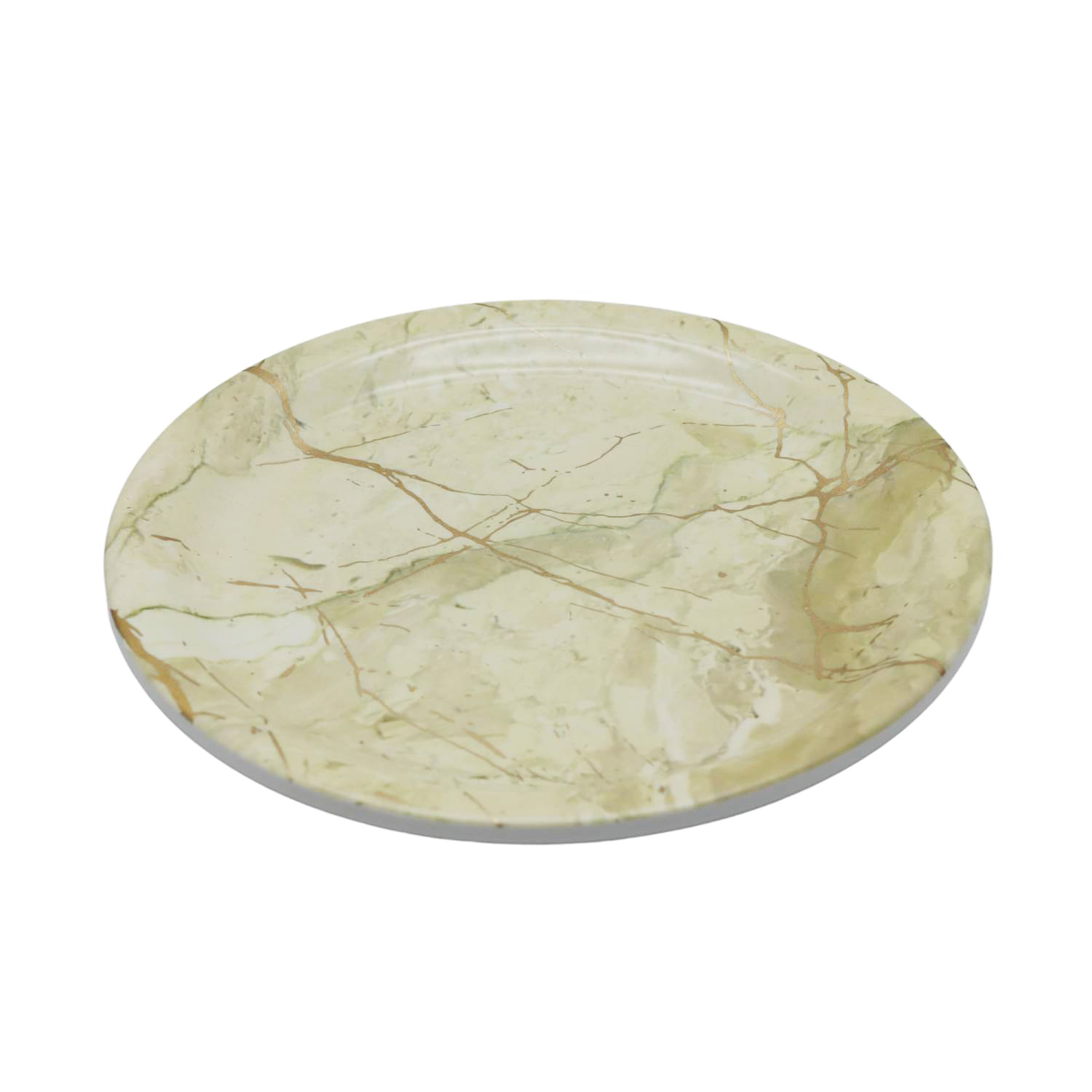 Rk Beige Static Gold Melamine Side Plate 7.5"