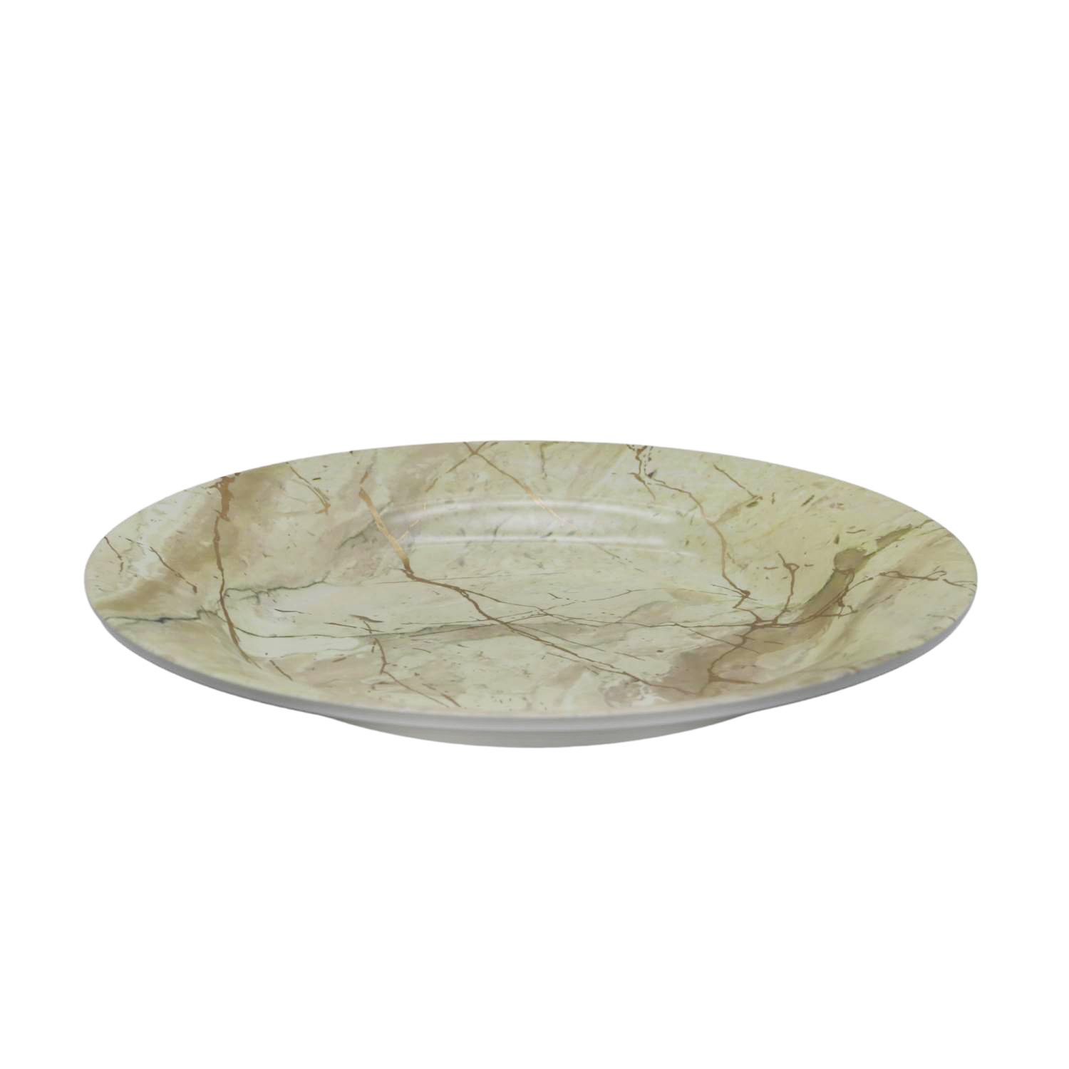 Rk Beige Static Gold Melamine Soup Plate 10.5"