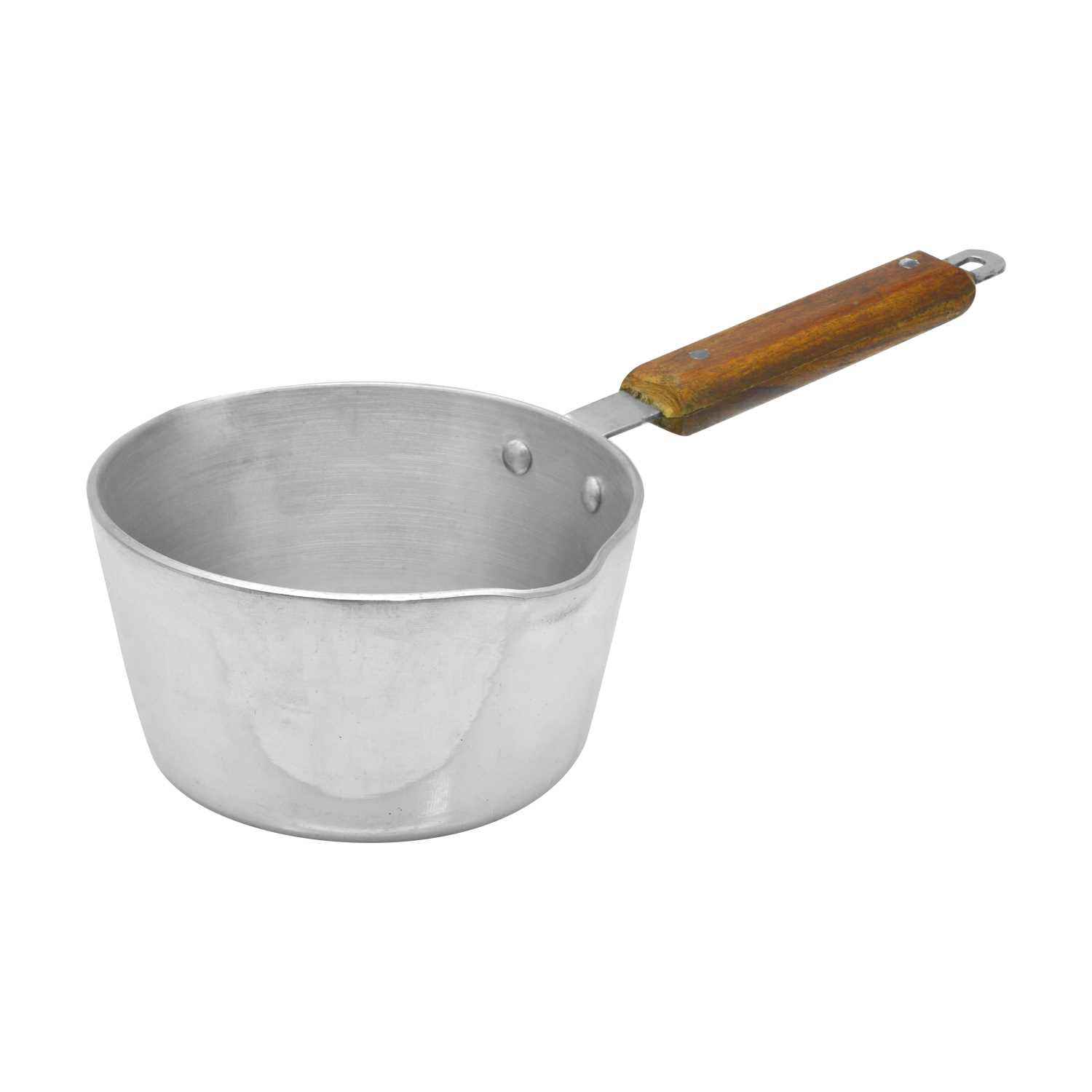 Raj Wooden Handle Aluminium Milk Pan